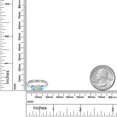 thumbnail image 6 of Gem Stone King 10K Two Tone Gold Lab Grown Diamond and Swiss Blue Topaz Engagement Ring for Women | 1.21 Cttw | Round 5MM | Gemstone April Birthstone | Size 8, 6 of 6