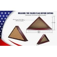 Solid Wood Elegant Triangle Funeral Memorial Flag Display Case, Cherry