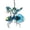 Blue, variant on Solar Hanging Bee Light, Metal Solar Statue with LED Fairy Light, Outdoor Solar Garden Decoration for Yard Porch Patio Tree, Hanging Ornament, 6.7 Inches