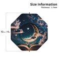 thumbnail image 2 of Yiaed Artistic Starry Sky Moon Book Print Leather Coasters for Drinks - Cup Coasters Coffee Table Kitchen Table Bar, Home & Office Gifts Handmade Drink Coasters-Octagon, 2 of 6