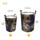 thumbnail image 3 of Balery Watercolor Snake Skin Cesta de ropa redonda con asas, impermeable, independiente, para ropa, juguetes, dormitorio y familia-Medium, 3 of 6