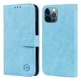 thumbnail image 2 of PU Leather Wallet Case for iPhone 12/12 Pro, Classic Phone Case with Viewing Stand and 2 Card Holder Magnetic Buckle Shockproof Flip Case Cover for Men Women for iPhone 12/12 Pro, Lightblue, 2 of 8