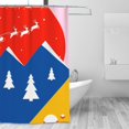 thumbnail image 4 of XMXY Elegance Snow Drift Christmas Long Shower Curtains, Waterproof Weighted Thick Bathroom Curtain with 12 Iron Hook, 72x72 Inch, 4 of 9