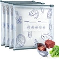 thumbnail image 1 of Bolsas de almacenamiento de papel de aluminio de 10 x 11 pulgadas, paquete de 12 bolsas de aluminio para congelador, reutilizables y sellables, para almacenamiento de alimentos con cierre, 1 of 4