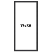 17x38 Frame Black Real Wood Picture Frame Width 1.25 Inches | Interior Frame Depth 0.5 Inches |