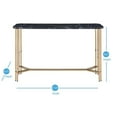 thumbnail image 5 of Steve Silver Daxton Black Faux Marble Sofa Table, 5 of 5