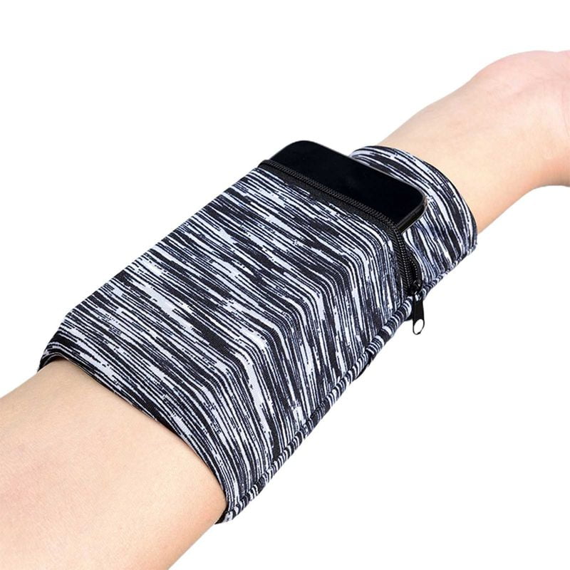 Fitkicks Stretchy Fit Wrist Wallet with Zipper Comes in Various Colors Available 