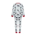 thumbnail image 3 of Family Matching Pajamas Set Long Sleeve Crew Neck Tops and Pants Full Animal Print Homewear Outfits, 3 of 6