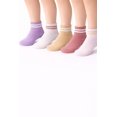thumbnail image 2 of Calceta George para Niña, Tipo Quarter Diseño Rayas Multicolor 5 Pares Talla 7 a 9 años, 2 of 3