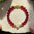 thumbnail image 4 of JUSIP Natural Stone Bracelet For Wealth, Abundance & Prosperity - Fashion Elastic Stretch Bead Bracelet - Unisex Jewelry Gift For Men & Women, 4 of 5