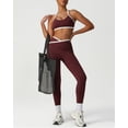 thumbnail image 3 of PISONIC Women's Workout Sets 2 Piece - Seamless Cross Yoga Leggings and Sports Bra Gym Outfits Activewear Matching Set, 3 of 6