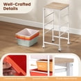 thumbnail image 5 of 4-Drawer Rolling Storage Cart with Wooden Tabletop and Lockable Wheels, Mobile Utility Organizer for Art & Craft Office School Storage,Macaron, 5 of 7