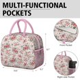 thumbnail image 6 of Lunch Bag Lunch Box for Women Reusable Insulated Lunch Cooler Bags,Large Capacity for Work Travel Picnic,Water-Resistant Pioneer Colorful Floral Lunch Tote Bag Gifts for Woman Mom Pink, 6 of 6