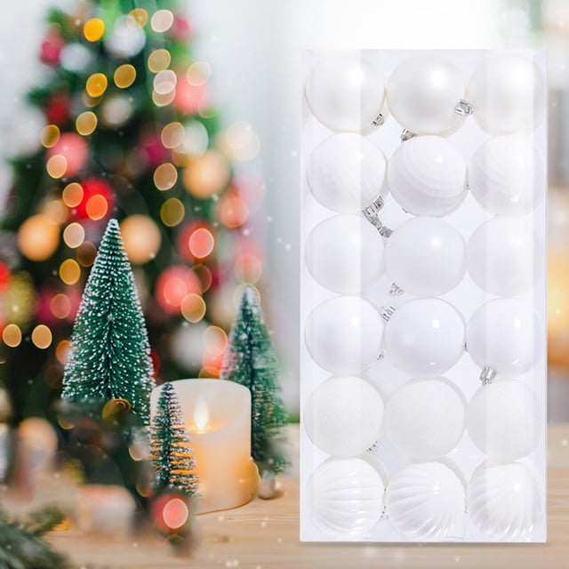 36Pcs Christmas Ornaments for Xmas Tree Shatterproof Decorations for Holiday Wedding Party Decoration Enhancing Festive Atmosphere