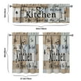 thumbnail image 6 of Retro Tableware2 (1) Kitchen Curtain Valance 3 Piece Home Curtains and Valance Set Curtain Sink Window Decor Window Treatment Tier 27.5x36 Length, 6 of 6