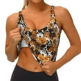 thumbnail image 4 of Xecao Dogs Different Breeds for Sports Bra with Removable Pads, Crop Tank Top Design, Women's Longline Sports Bra - Non-Wired - Small, 4 of 9