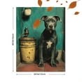 thumbnail image 3 of Funny Pitbull Bathroom Canvas Print, Cute Peeking Dog Art, Quirky Restroom Wall Decor, 3 of 8