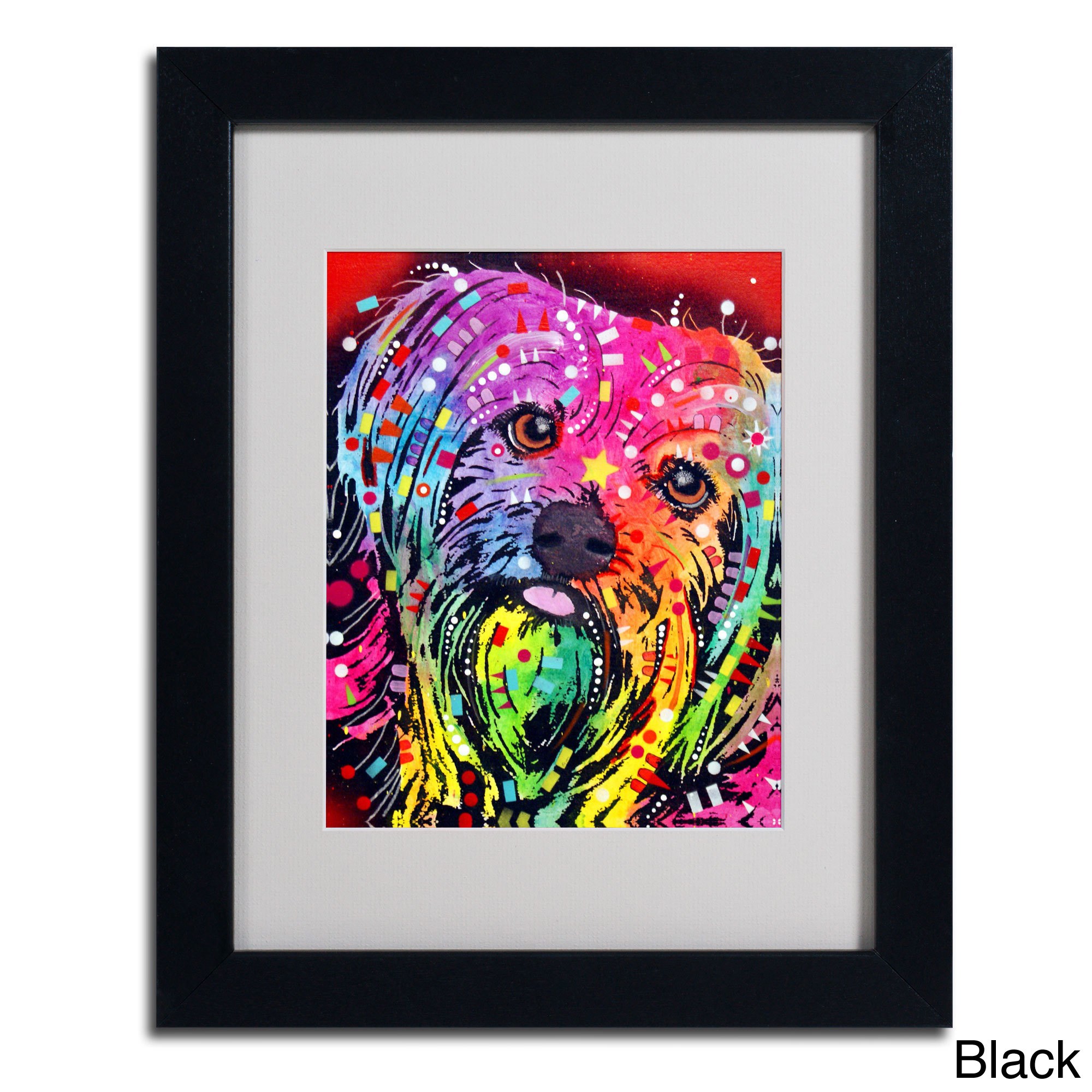 Trademark Fine Art "Yorkie" Canvas Art by Dean Russo, Wood Frame