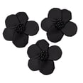 thumbnail image 1 of Abbracc 3 Pieces Flower Beaded Patches Applique Embroidery Patch DIY Sewing Tool Sew On Black, 1 of 9