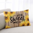 thumbnail image 2 of Sunflower Throw Pillow Cover 20 x 26 Inch Decorative Pillow Cover Farmhouse Country Flowers Vintage Wood Grain Lumbar Pillowcase Seasonal Rectangle Cushion Case for Couch Sofa Bed Living Room, 2 of 7