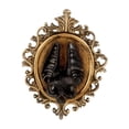thumbnail image 2 of Cabeza de animal para decoración de pared, decoración del hogar, arte de pared de resina, escultura, decoración artística, murciélago colgante oro, 2 of 9
