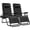 Black, variant on Best Choice Products Set of 2 Zero Gravity Lounge Chair Recliners for Patio, Pool w/ Cup Holder Tray - Lime Green
