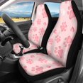 thumbnail image 3 of Pzuqiu Pink Paw Print Pattern Car Seat Covers Easy Installation Car Seat Cover Full Set Soft Breathable Easy to Install Fit for Trucks Cars, 3 of 10