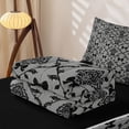 thumbnail image 5 of jejeloiu Modern Damask Zipper Full Size Comforter Sets with Fitted Sheet and 2 Pillowcases For Men Women,Classic Pattern Zipper Bedding Set,Black Gray,Black Reversible,4 Pieces, 5 of 7