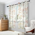 thumbnail image 2 of Yayeee Window Curtains Set of 2 for Living Room Light Filtering 63"x42", Small Floral Pattern, 2 of 7