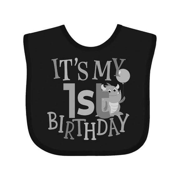 Inktastic Cute First Birthday Monster 1 Year Old Boys or Girls Baby Bib