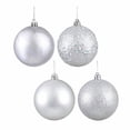 thumbnail image 2 of Vickerman N591207A Boule Argentée 4,75 Po 4 Finitions Assortiment 4-Boîte, 2 of 3