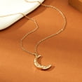 thumbnail image 4 of MEVECCO 18K Gold Plated Dainty Minimalist Carved Gold Moon Pendant Necklace for Women Gift, 4 of 5