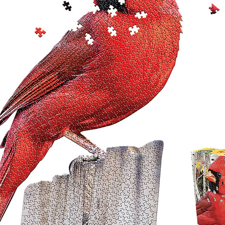 Madd Capp: I Am Cardinal - 1000 Piece Puzzle - Unique Bird-Shaped