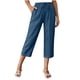 thumbnail image 1 of Pantalones de Cintura Elásticos de Pierna Ancha para Mujeres Trabajo Casual Pata Ancha Recortada Viaje Senderismo con Bolsillos Pantalon, 1 of 9