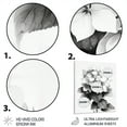 thumbnail image 3 of Designart "A Grey and White Hydrangea Blossom IV" Floral Metal Wall Art, 3 of 5