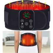 DGYAO Heating Pad Back Brace for Back Pain Relief with 7 Vibration Modes - USB Rechargeable Battery Included Cordless