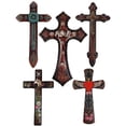 thumbnail image 6 of Urbalabs Western 18 Inch Wall Cross Brown With Horses and Roses Distressed Wall Hanging Cross Country Wall Decor Room Decoration Office Church Home (Horses and Roses), 6 of 7