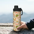 thumbnail image 7 of Uemuo Fall Pumpkin 18OZ Insulated Kettle, Sports Water Bottle, Stainless Steel Kettle, Vacuum Insulated Flask, Flip Lid Travel Mug, 7 of 7