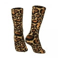 thumbnail image 4 of Brown Leopard Spots Socks Winter Wild Animal Print Stockings Novelty Soft Socks Graphic C, 4 of 7