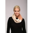 thumbnail image 2 of Women's Warm Pastel Stripe Infinity Scarf Beige, 2 of 3
