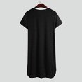 thumbnail image 4 of Men's V-Neck Short Sleeve Nightwear Gown Home Clothes Comfy Robes, 4 of 6