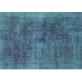 thumbnail image 1 of Ahgly Company Machine Washable Indoor Rectangle Abstract Turquoise Blue Modern Area Rugs, 7' x 10', 1 of 4