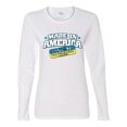 thumbnail image 2 of Made In America With Ukrainian Parts Womens Graphic Long Sleeve T-Shirt, White, Medium, 2 of 4