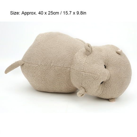 Jouet en Peluche, Jouet en Peluche pour Enfants, Forme Éléphant Hippopotame Durable pour Bébé Beige Hippopotame 40 X 25cm