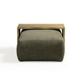 thumbnail image 2 of Spencer Olive Green Performance Basketweave Ottoman with Bridge Table, 2 of 2