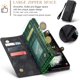 thumbnail image 3 of Funda tipo cartera para Samsung Galaxy A35, con cremallera, tarjetero, correa de muñeca, funda protectora trasera magnética desmontable a prueba de golpes para Samsung Galaxy A35 5G, 3 of 9