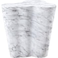 thumbnail image 2 of Afuera Living Contemporary White Indoor/Outdoor Concrete Marble Finish End Table, 2 of 9