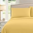 thumbnail image 4 of Sweet Home Collection 1500 Series Bed Sheets - Extra Soft Microfiber Deep Pocket Sheet Set - Yellow, Split King, 4 of 6