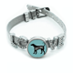 thumbnail image 1 of Negro animal perro silueta natural Pulsera pulsera pulsera de cristal amor pulsera ajustable, 1 of 2