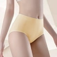 thumbnail image 2 of yunLCZ Women’s Seamless Hipster Underwear Women's New Summer Leak Proof And Breathable Mid High Waist Large Size Underpants Wasit Hipster Brief Panties for Ladies, 2 of 4